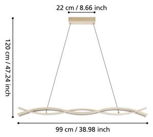 Eglo 901106 - Lustră LED suspendată pe cablu LASANA LED/35W/230V bej