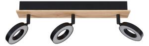 Eglo 901204 - Spot LED RIELVES 3xLED/4,2W/230V negru/maro