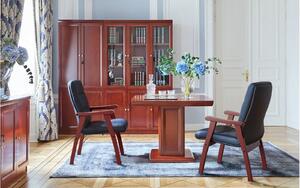 Scaun lemn masiv de conferința Toronto Personalizabil, 62 × 70 × 101 cm - Negru