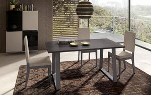 Set lemn masiv masă și scaune Kali - 6 scaune, 160 × 85 × 75 cm