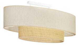 Lustră aplicată Duolla DOUBLE OVAL NATURE 2xE27/15W/230V crem/bej