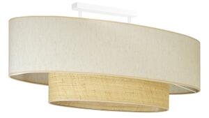 Lustră aplicată Duolla DOUBLE OVAL NATURE 2xE27/15W/230V crem/bej