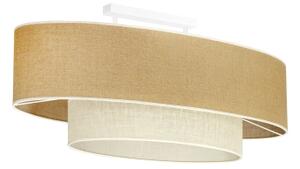 Lustră aplicată Duolla DOUBLE OVAL YUTE 2xE27/15W/230V maro/crem