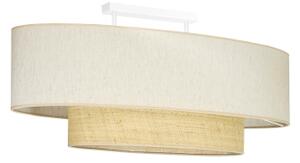 Lustră aplicată Duolla DOUBLE OVAL NATURE 2xE27/15W/230V crem/bej