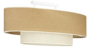 Lustră aplicată Duolla DOUBLE OVAL YUTE 2xE27/15W/230V maro/crem
