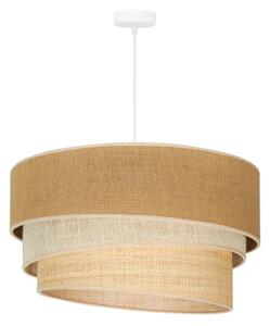 Lustră pe cablu Duolla YUTE TRIO 3xE27/15W/230V d. 60 cm maro/gri/bej