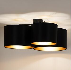 Lustră aplicată Duolla ROLLER TRIO SHINY 3xE27/15W/230V negru/auriu