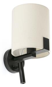 Lampă LED de perete FARO 20053 NILA 1xE27/15W/230V + LED/3W crem/negru