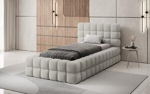 Pat lemn masiv Tapitat Tetrix Personalizabil 90x200 cm - Royal 20