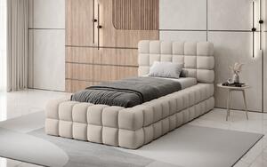 Pat lemn masiv Tapitat Tetrix Personalizabil 90x200 cm - Touch 18