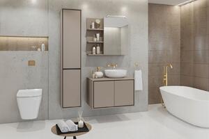 Set lemn masiv de baie Irvella - Crem