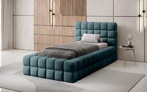 Pat lemn masiv Tapitat Tetrix Personalizabil 90x200 cm - Amore 38