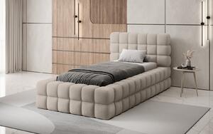 Pat lemn masiv Tapitat Tetrix Personalizabil 90x200 cm - Royal 18