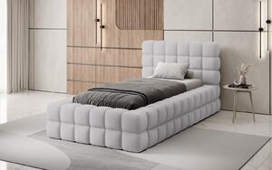 Pat lemn masiv Tapitat Tetrix Personalizabil 90x200 cm - Royal 04