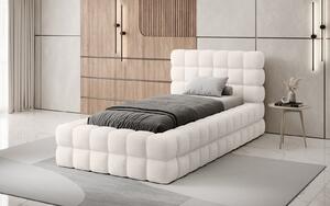 Pat lemn masiv Tapitat Tetrix Personalizabil 90x200 cm - Jaffray 01