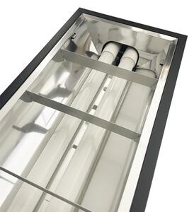 Corp de iluminat fluorescent 2xG13/18W/230V negru 120 cm