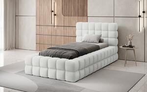 Pat lemn masiv Tapitat Tetrix Personalizabil 90x200 cm - Royal 01