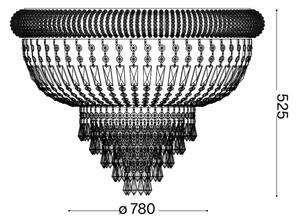 Lustră de cristal aplicată Ideal Lux DUBAI 24xE14/28W/230V