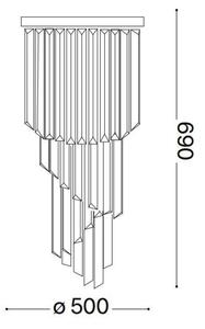 Lustră de cristal aplicată Ideal Lux CARLTON 12xE14/40W/230V crom