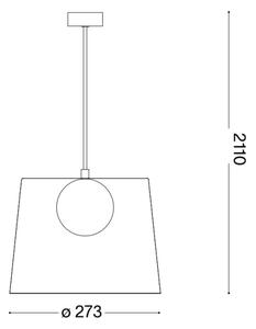 Lustră LED pe cablu Ideal Lux FADE 1xG9/3W/230V auriu