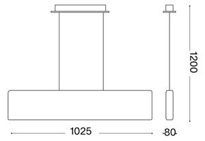 Ideal Lux - Lustră LED suspendată pe cablu DESK, 32 W, 230 V, 102,5 cm, CRI 90, negru