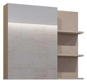 Dulap lemn masiv baie Irvella, 78 × 71 × 18 cm - Crem