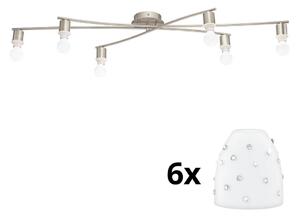 Plafonieră LED Eglo MY CHOICE 6xE14/4W/230V crom/alb