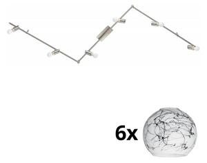 Spot LED Eglo MY CHOICE 6xE14/4W/230V crom/alb/negru