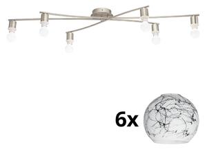 Plafonieră LED Eglo MY CHOICE 6xE14/4W/230V crom/alb/negru