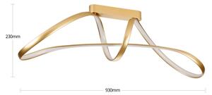 Brilagi-LED Lustră aplicată reglabilă TWISTER LED/60W/230V 3000-6000K auriu + telecomandă