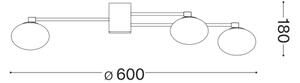 Lustră LED aplicată Ideal Lux HERMES 5xG9/3W/230V auriu