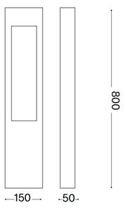 Lampă de exterior Ideal Lux VEGA 1xG9/15W/230V 80 cm IP44 maro