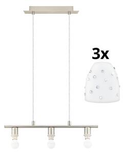 Lustră LED pe cablu Eglo MY CHOICE 3xE14/4W/230V crom/alb