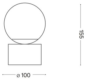 Lampă LED de masă Ideal Lux PERLAGE 1xG9/3W/230V auriu/alb