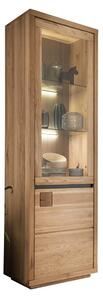 Vitrină lemn masiv I Urban Loft, 65 × 205 × 40 cm - stanga