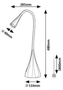 Lampă LED dimabilă de masă Rabalux 74204 JEFF LED/4W/230V 3000K negru
