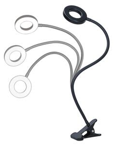 Lampa de birou cu clemă LED Solight WO66-B, reglabilă, 8W/230V, 3000/4000/5000K, negru
