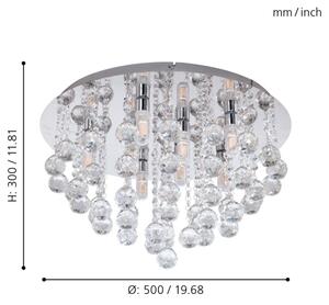 Plafonieră LED pentru baie Eglo 79516 MONTEPRANDONE 8xG9/3W/230V IP44 crom