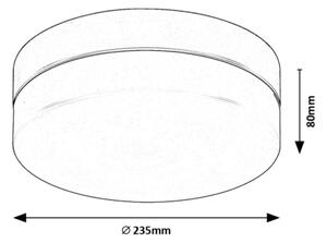Plafonieră LED pentru baie Rabalux 75025 GAELO LED/15W/230V d. 23 cm negru