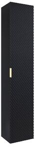 Corp lemn masiv de baie Liora, 35 × 186 × 35 cm - Negru