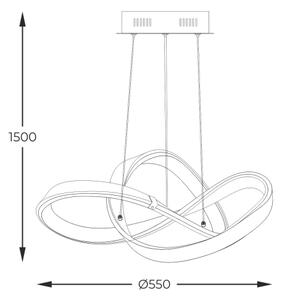 Lustră LED pe cablu Zuma Line MD9717-1-3BCD INDIGO LED/44W/230V negru