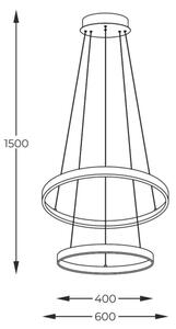 Lustră LED pe cablu Zuma Line 18140GD-2 BRENO LED/50W/230V 3000/4000/6000K