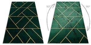 Exclusiv EMERALD covor 1012 glamour, stilat, geometric, marmură sticla verde / aur