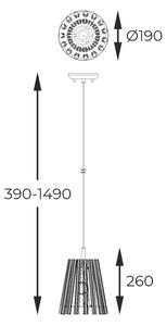 Lustră pe cablu Zuma Line P0547-01H-F9AC BACH 1xE14/40W/230V auriu