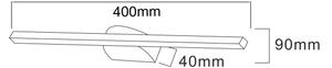 Aplică LED pentru tablouri Zuma Line W89551-40BK ARVI LED/12W/230V 40 cm negru