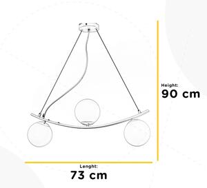 Lustră pe cablu ONLI TRIO 3xE14/6W/230V negru