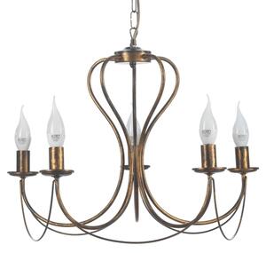 Lustră pe lanț ONLI CANDELA 5xE14/6W/230V bronz