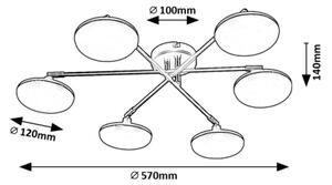 Lustră LED aplicată Rabalux 71063 MADI LED/24W/230V 3000K negru