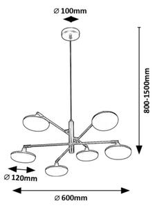 Lustră LED pe cablu Rabalux 72239 MADI 6xLED/4W/230V 3000K