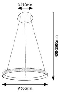 Lustră LED pe cablu Rabalux 72258 GRETE LED/32W/230V 3000K
